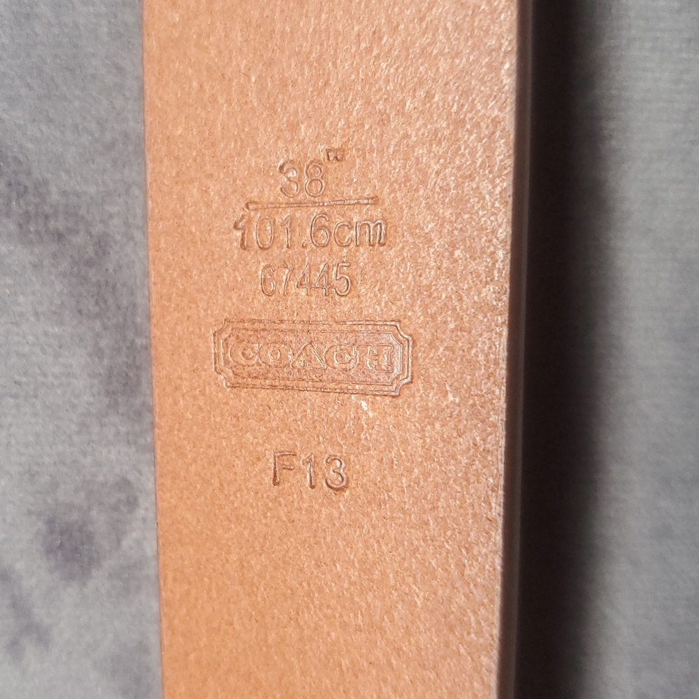 Authentic I Coach, Logo-Plaque belt, Brown, 38" - Picture 3 of 6